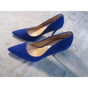 Steve Madden Daisie Royal Blue Suede Pointed Toe Stiletto Pumps Heels size 7.5